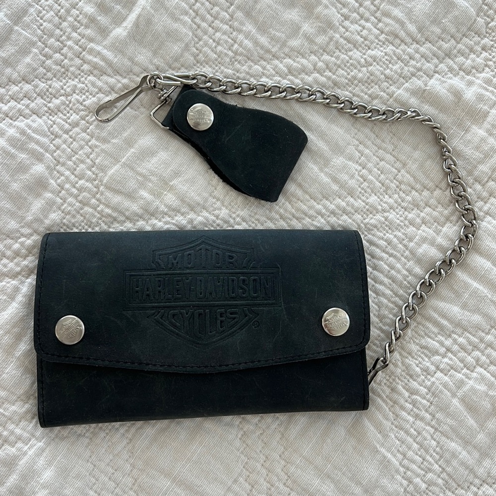Large Harley Davidson wallet with chain Like new condition